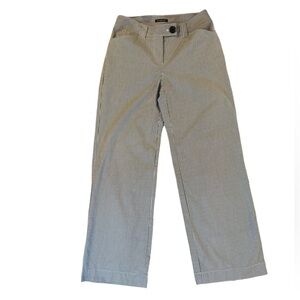 Striped Black White Mid Rise Wide Leg Pants Jones New York Size 6